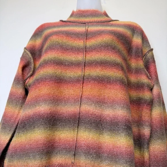 beachlunchlounge Sedona Spacedye Striped Mockneck Relaxed Pullover Knit Sweater - Picture 9 of 15